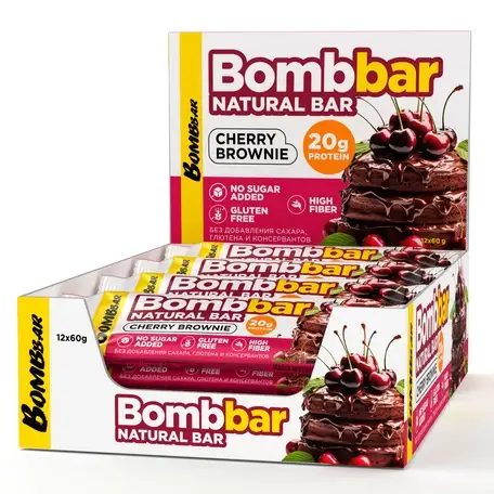 Протеиновый батончик bombbar - вишневый брауни, фотография 1