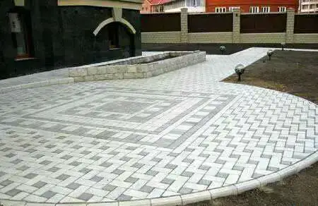 Укладка брусчатки , мощение дорожек брусчаткой, фотография 6