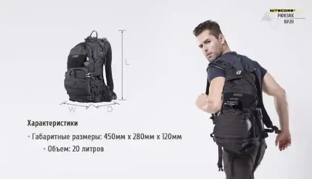 ТАКТИЧЕСКИЙ РЮКЗАК NITECORE BP20, фотография 11