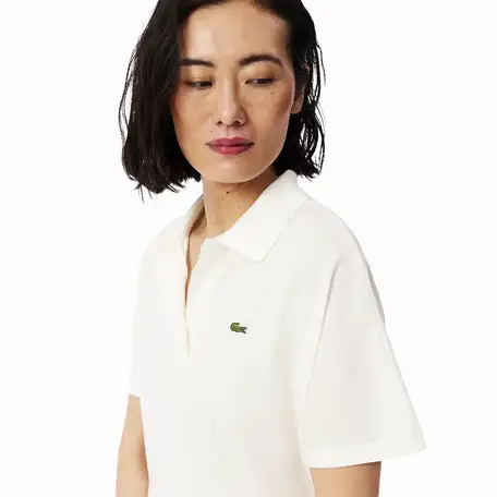 Женская рубашка-поло lacoste из струящегося хлопка loose fit, фотография 3