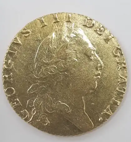 золотая монета 1 гинея, 1794 год, Англия, фотография 2