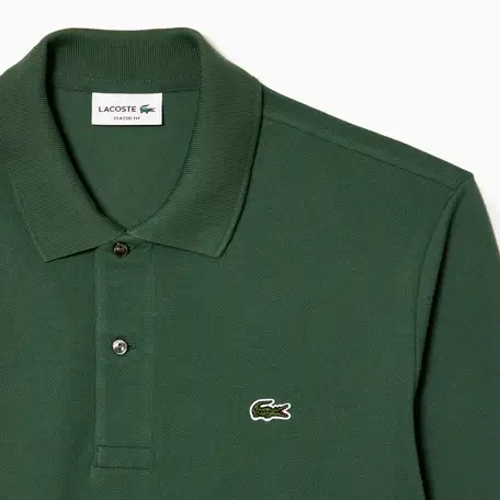 Мужское поло lacoste l.12.21 classic fit с длинным рукавом, фотография 2