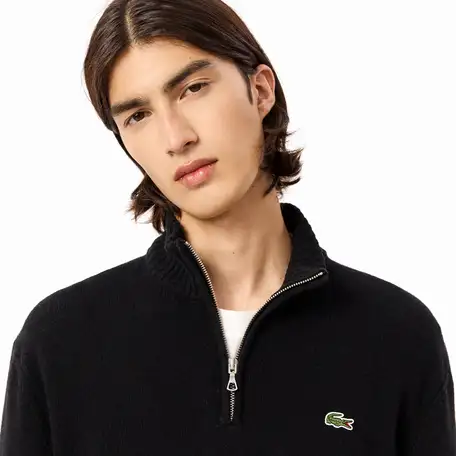 Мужской шерстяной свитер lacoste на молнии с высоким воротом, фотография 3