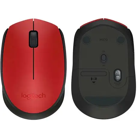 Мышь logitech m110, красно-черная, фотография 6