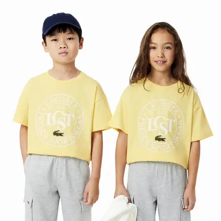 Детская футболка lacoste из хлопка с принтом, фотография 1