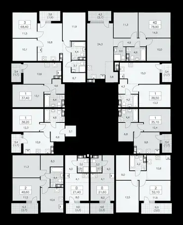 1-но комнатная квартира, 35,10 м², 9 эт., ЖК А101 Лаголово, фотография 1