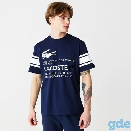 Футболка lacoste loose fit unisex, фотография 1