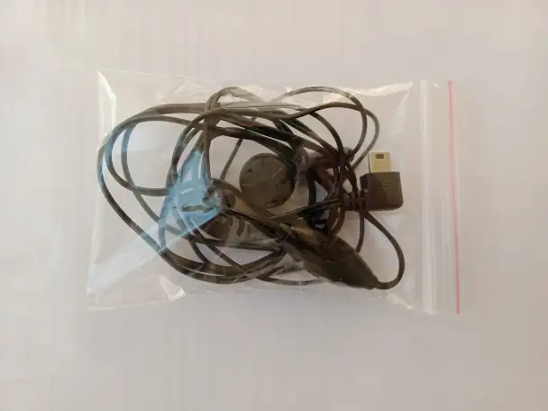 Наушники-вкладыши 15 м. mini-USB чёрные, фотография 1