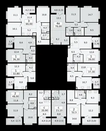 1-но комнатная квартира, 20,90 м², 3 эт., ЖК А101 Всеволожск, фотография 2