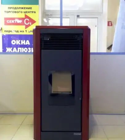 CATERINA - печь-камин на пеллетах с водяным контуром 25 кВт Италия., фотография 5