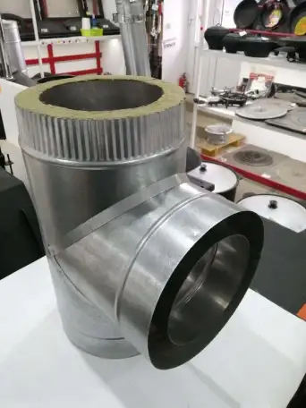 Тройник 2ТР 90 градусов d115 d200 0.5 мм AISI 430, фотография 1