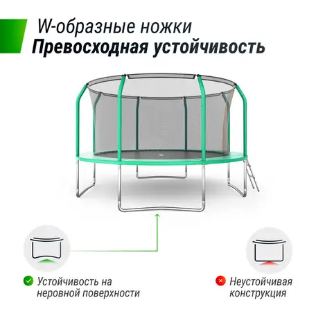 Батут unix line supreme basic 12 ft (green), фотография 3