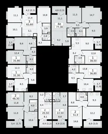 1-но комнатная квартира, 36,80 м², 12 эт., ЖК А101 Всеволожск, фотография 2