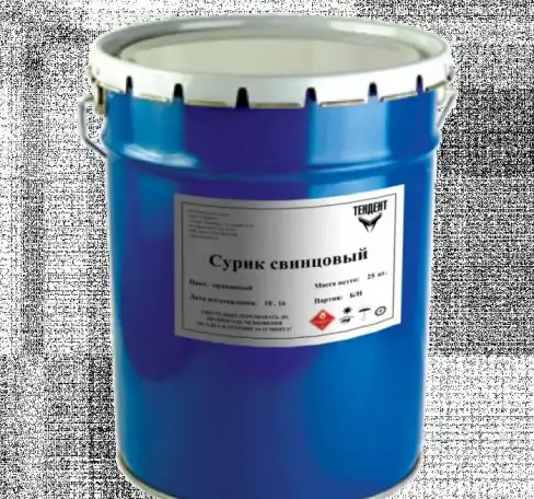 Сурик свинцовый краска фасовка 25 кг, фотография 1