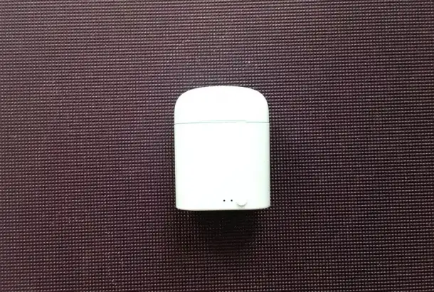 Наушники беспроводные i7S TWS голубые, фотография 5