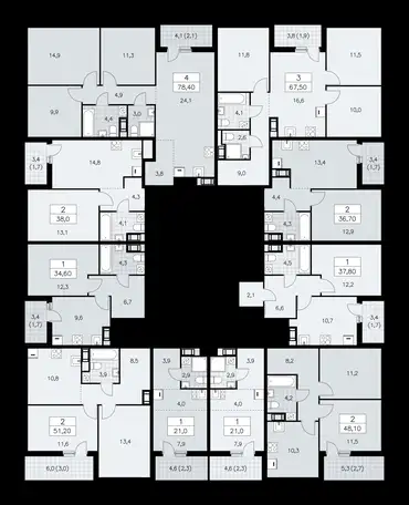 1-но комнатная квартира, 34,60 м², 9 эт., ЖК А101 Лаголово, фотография 1
