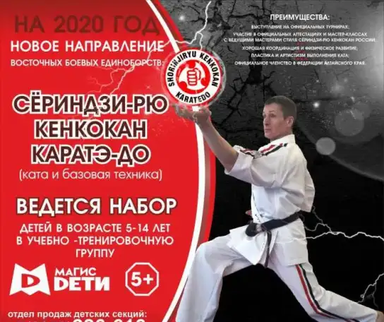 тренировки по Сёриндзи-Рю Кенкокан каратэ-до в Магис-Спорт для детей и подростков, фотография 2