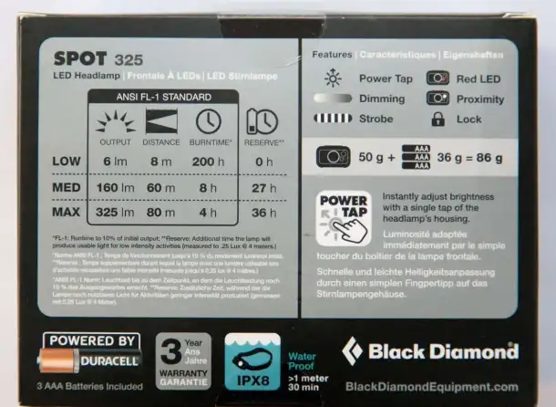 Фонарь Black Diamond Spot 325 новый в упаковке., фотография 4