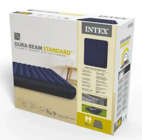 Матрас надувной трехспальный Intex 183х203х25см, фотография 5