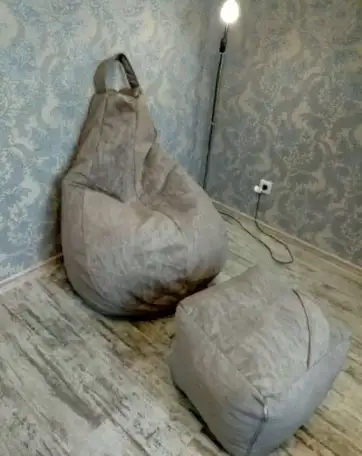 2 кресла груши и пуф и подушки, фотография 5