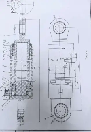 Гидроцилиндр цг-200.160х1400.00, фотография 1