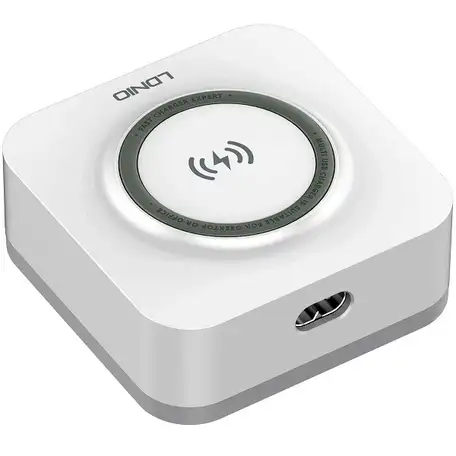 Беспроводное зарядное устройство ldnio aw004 (3usb + type-c) 32w белое, фотография 3