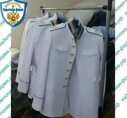 Кадетский Костюм белый парадный китель для кадетов тк п/ш, фотография 1