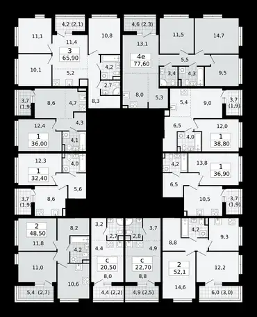 1-но комнатная квартира, 36,90 м², 9 эт., ЖК А101 Всеволожск, фотография 2