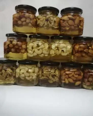 Мёд  с Орехами фасованный, 500г, фотография 1
