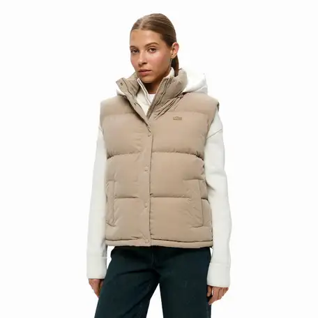 Женский стёганый жилет lacoste с капюшоном, фотография 1
