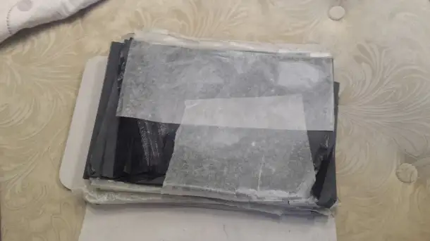 Отрез синей ткани  с однотонными цветами  80 x 400 см Плотная прочная  по текстуре ткань, фотография 19