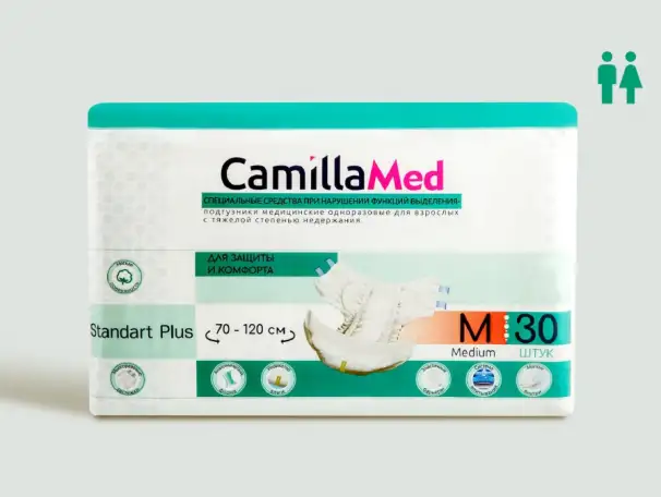 Подгузники памперсы Camilla Med, размер М, 30 штук в упаковке, фотография 1