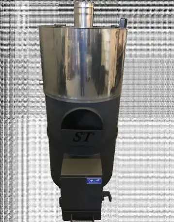Круглая банная печь Teplonoff Standart с выносной топкой бак нержавеющий, фотография 4