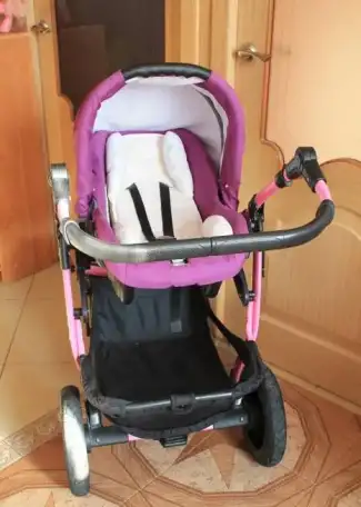 Детская модульная коляска 3 в 1 Farfello pink-line, фотография 6