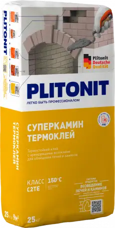 Плиточный клей PLITONIT СуперКамин ТермоКлей 25 кг, фотография 1