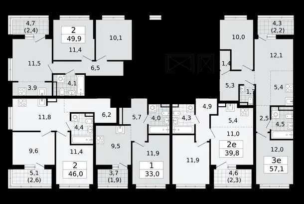 2-х комнатная квартира, 39,80 м², 7 эт., ЖК А101 Всеволожск, фотография 2