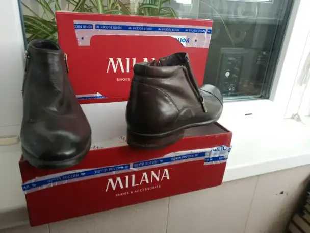 Зимние мужские ботинки 39 - 40 Кожа натуральная Мех внутри и туфли мягкие Dunlop 39 - 40, фотография 11
