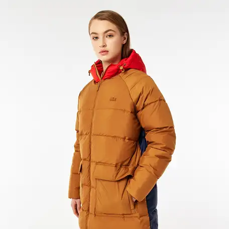 Женская стёганая куртка lacoste с капюшоном, фотография 3