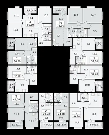 2-х комнатная квартира, 52,60 м², 2 эт., ЖК А101 Всеволожск, фотография 2