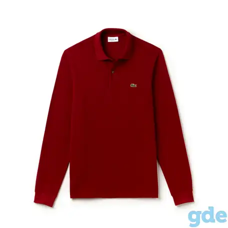 Мужское поло lacoste l.12.21 classic fit с длинным рукавом, фотография 1