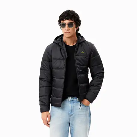 Мужская водоотталкивающая стеганая куртка-пуховик lacoste, фотография 1