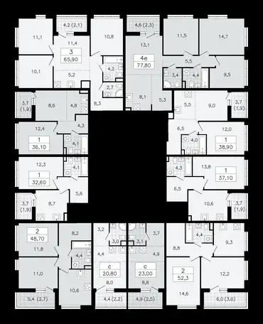 1-но комнатная квартира, 32,60 м², 5 эт., ЖК А101 Всеволожск, фотография 1