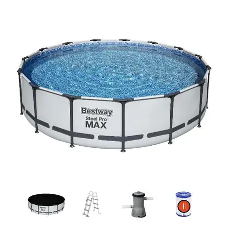 Каркасный бассейн steel pro bestway 5612x bw, 427х122см, 15232л, фил.-насос 3028л/ч,, фотография 1