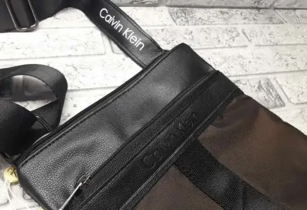 Коричневая мужская сумка CK., фотография 3