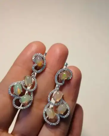 Огненный опал, Радужный, полная вспышка 7x5mm Cz, фотография 5
