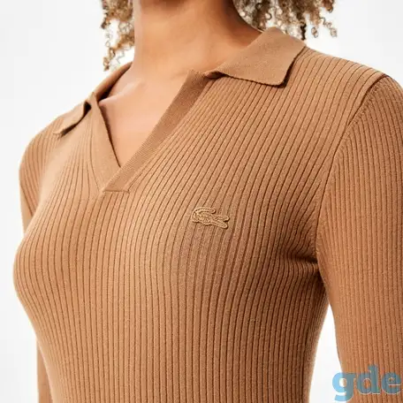 Женское платье lacoste slim fit с длинным рукавом, фотография 9