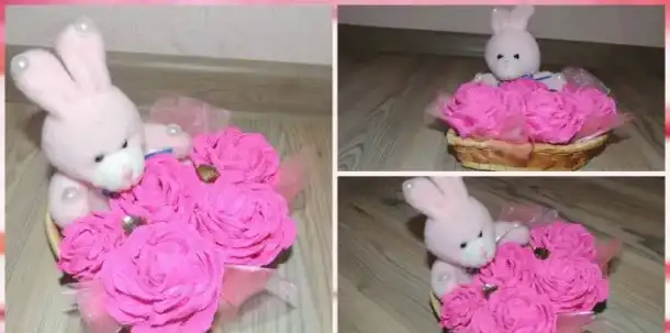 Букеты из конфет и игрушек, фотография 2
