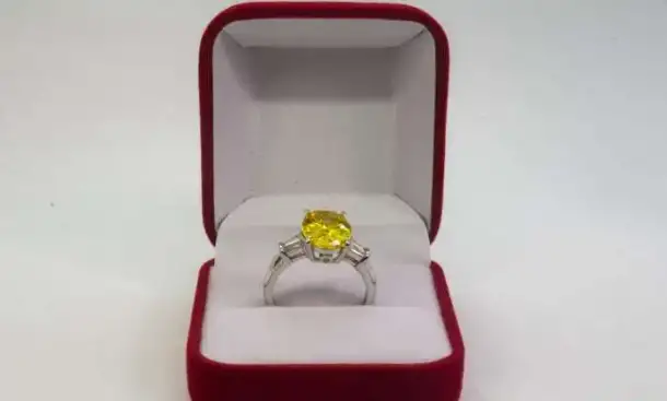 Кольцо серебряное с цитрином (гт), фотография 6