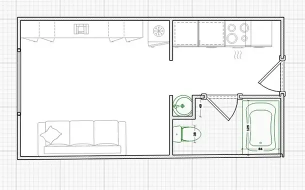 Квартира, 17,40 м², 2 эт., Московский, Крупской ул, 13, фотография 7