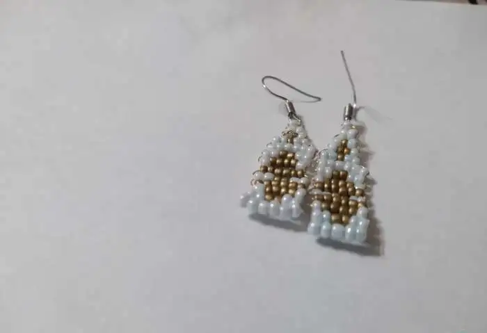 Серьги из бисера ручная работа, фотография 9